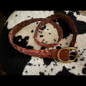 Unisex Woven Leather Belt